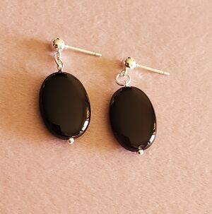 Black Onyx Drop Earrings